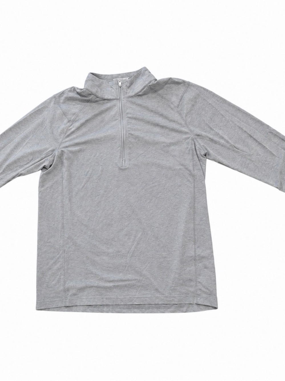Travis Mathews Men’s Light Gray Quarter-Zip Performance Top